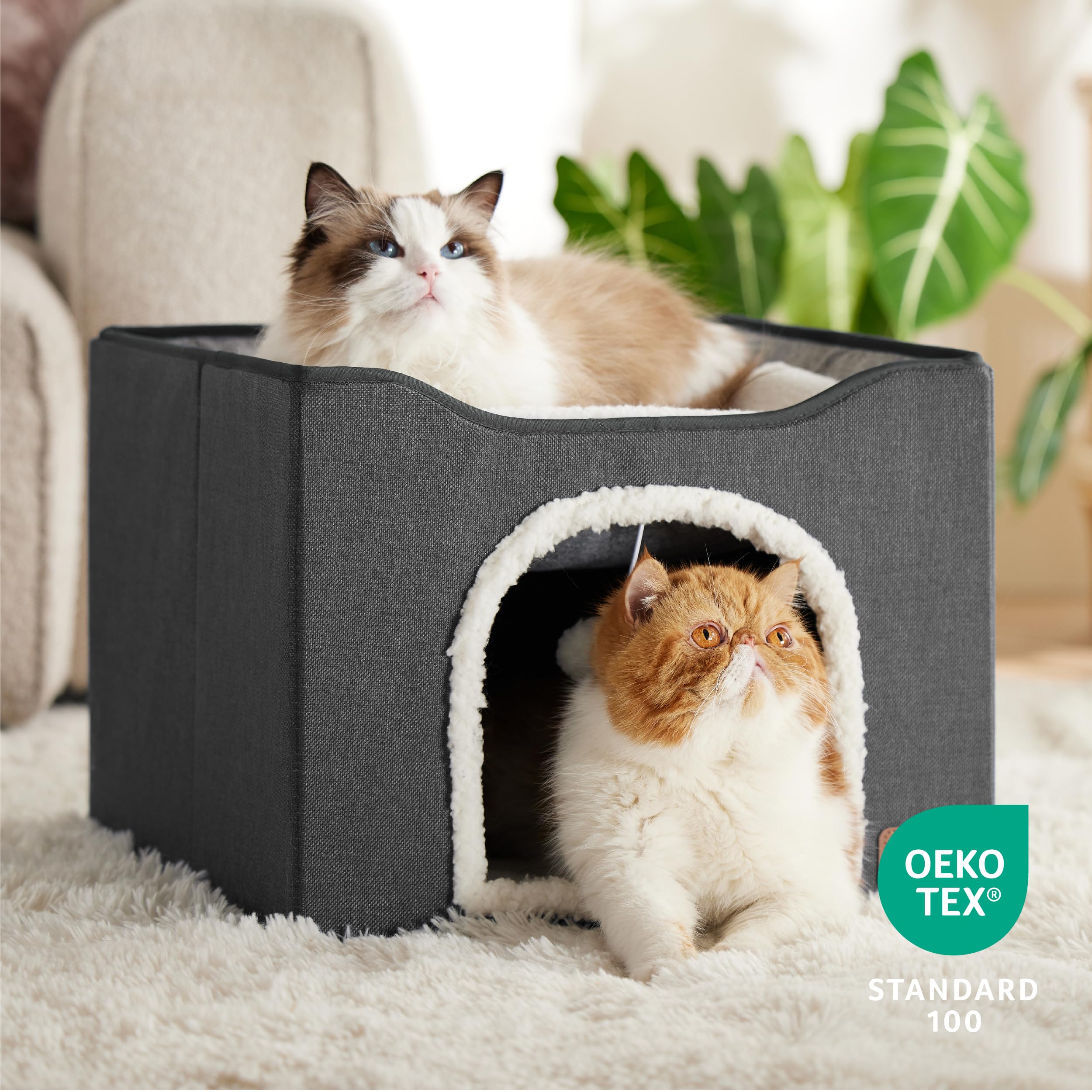 Foto 5 | Cama Para Gatos Bedsure Cat Cave Para Gatos De Interior Con Almohadilla Rascadora - Venta Internacional.