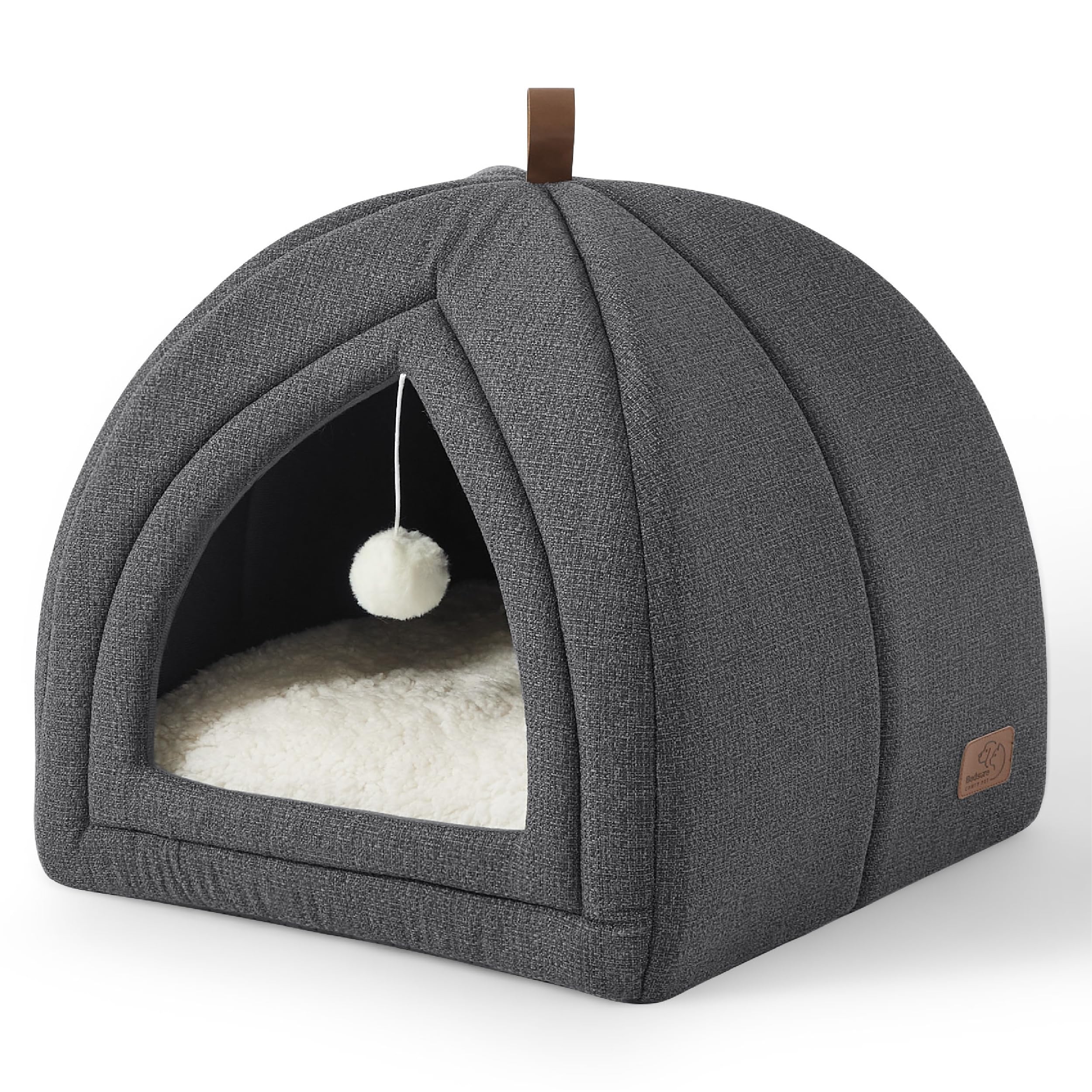 Foto 2 pulgar | Cat Bed Bedsure 2 En 1 Cat Cave House, Tienda De Campaña Con Almohada, Gris Oscuro - Venta Internacional.