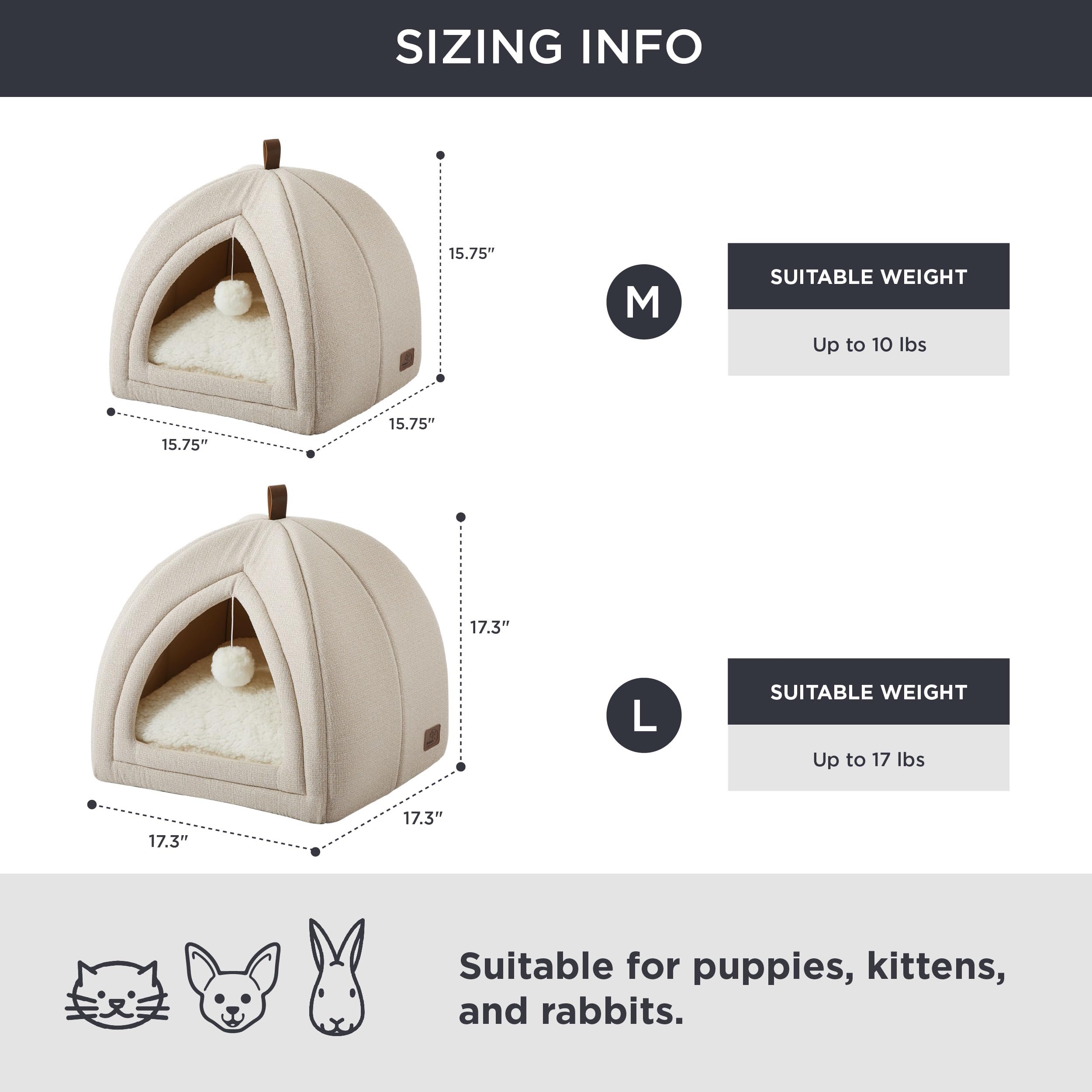 Foto 5 pulgar | Cat Bed Bedsure 2 En 1 Cat Cave House, Tienda De Campaña Con Almohada, Color Beige - Venta Internacional.