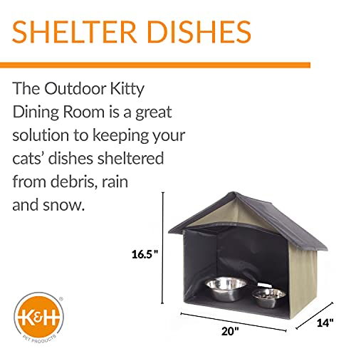 Foto 3 pulgar | Refugio De Comedor Para Gatos Al Aire Libre K&h Pet Products Olive - Venta Internacional.
