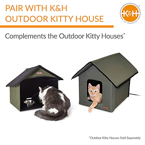 Foto 7 pulgar | Refugio De Comedor Para Gatos Al Aire Libre K&h Pet Products Olive - Venta Internacional.