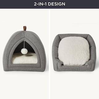 Foto 5 | Cama De Cama Para Gatos 2 En 1 Para Gatitos Con Almohada Acolchada - Venta Internacional.