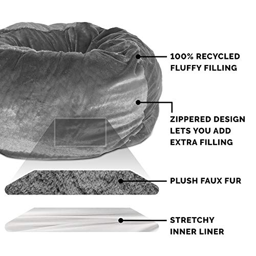 Foto 5 pulgar | Nido De Bolas De Piel Sintética De Felpa Estilo Puf Furhaven Para Mascotas - Venta Internacional.