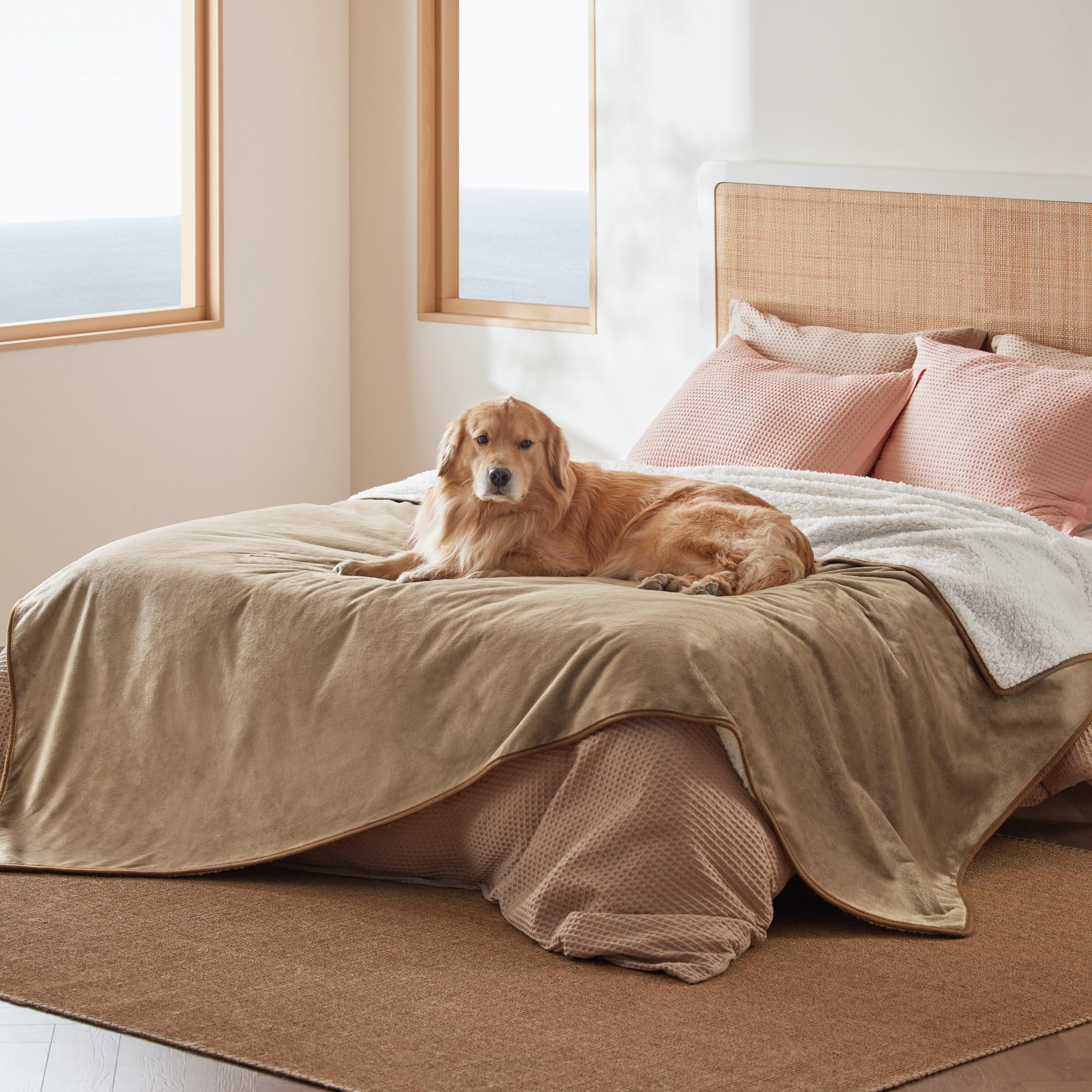 Foto 2 pulgar | Manta Impermeable Para Cama, Forro Polar Sherpa Para Perros - Venta Internacional.