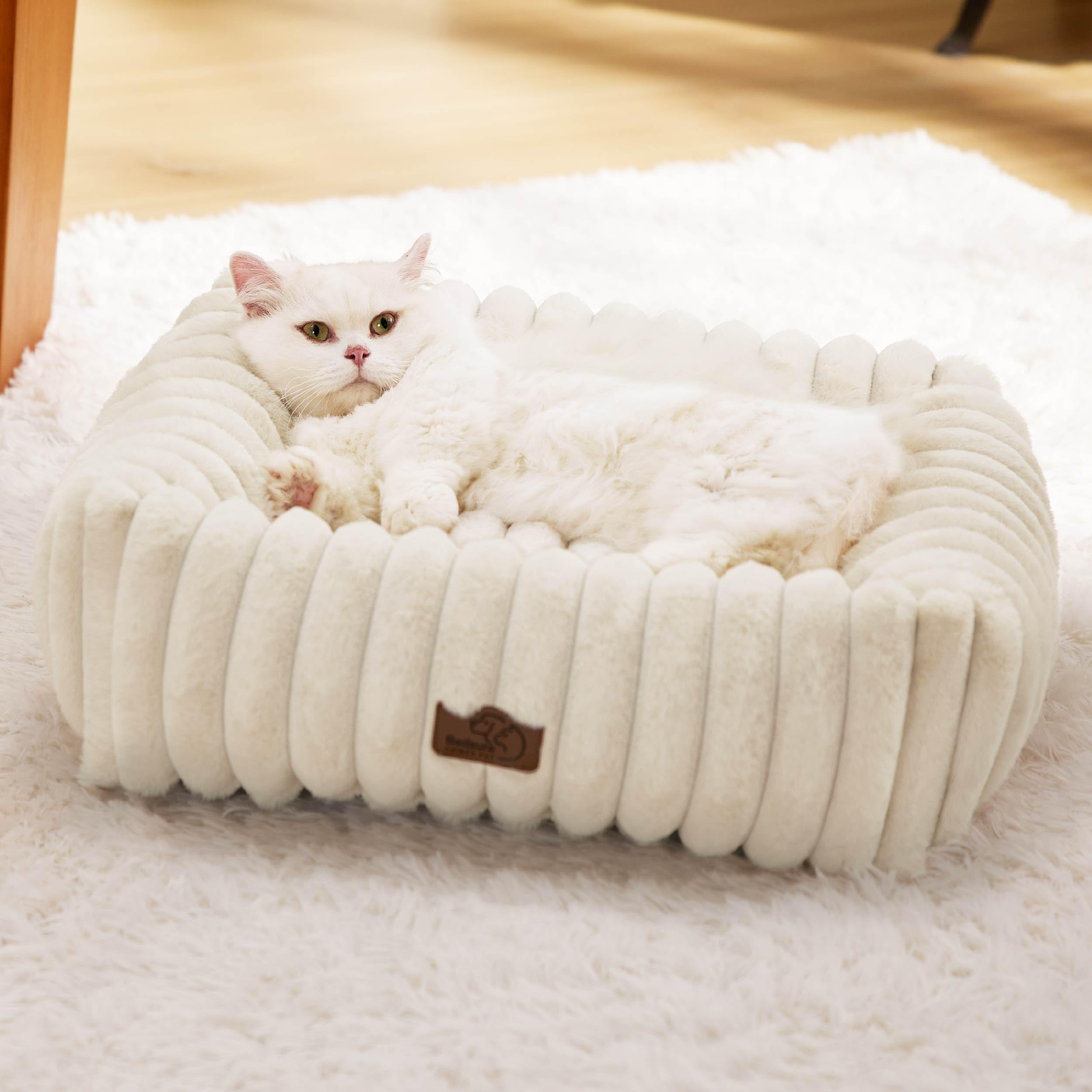 Cama Para Perros, Bonita, Lavable, Ortopédica, Peluda, De Pana, 20 X 19 X 15 Cm - Venta Internacional.