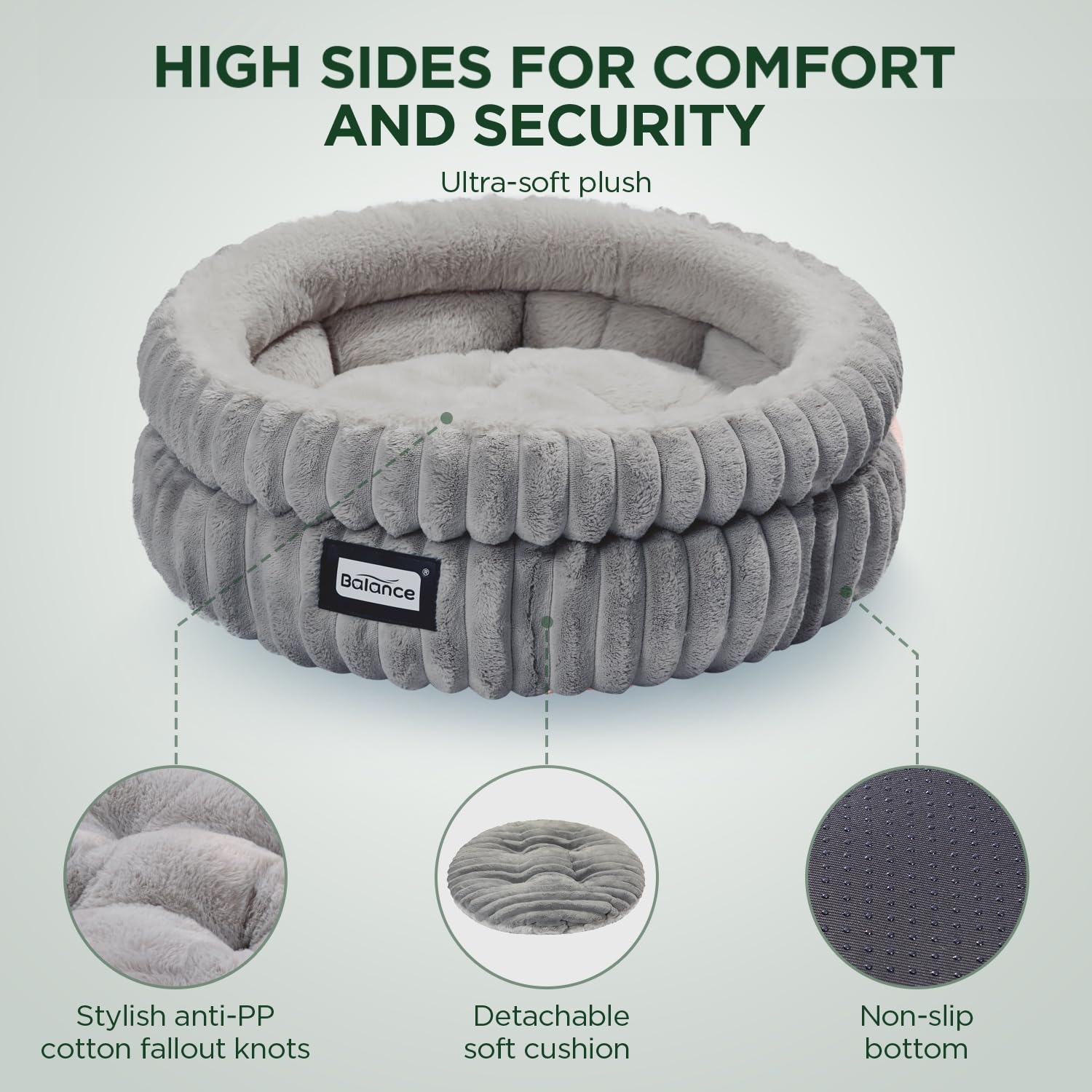 Foto 6 pulgar | Cama Para Gatos Balance Kitten, Lavable, Redonda, Supersuave - Venta Internacional.
