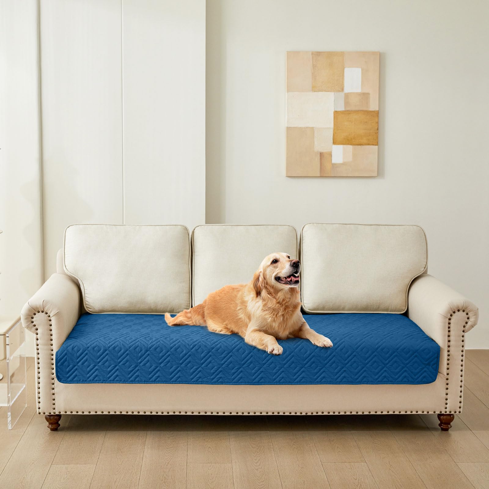 Foto 6 pulgar | Manta Impermeable Para Perros Hyha Para Cama, Sofá Y Muebles, Color Azul Marino - Venta Internacional.