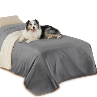 Foto 7 | Manta Impermeable Para Cama, Forro Polar Sherpa, Color Gris, 150 X 200 Cm - Venta Internacional.