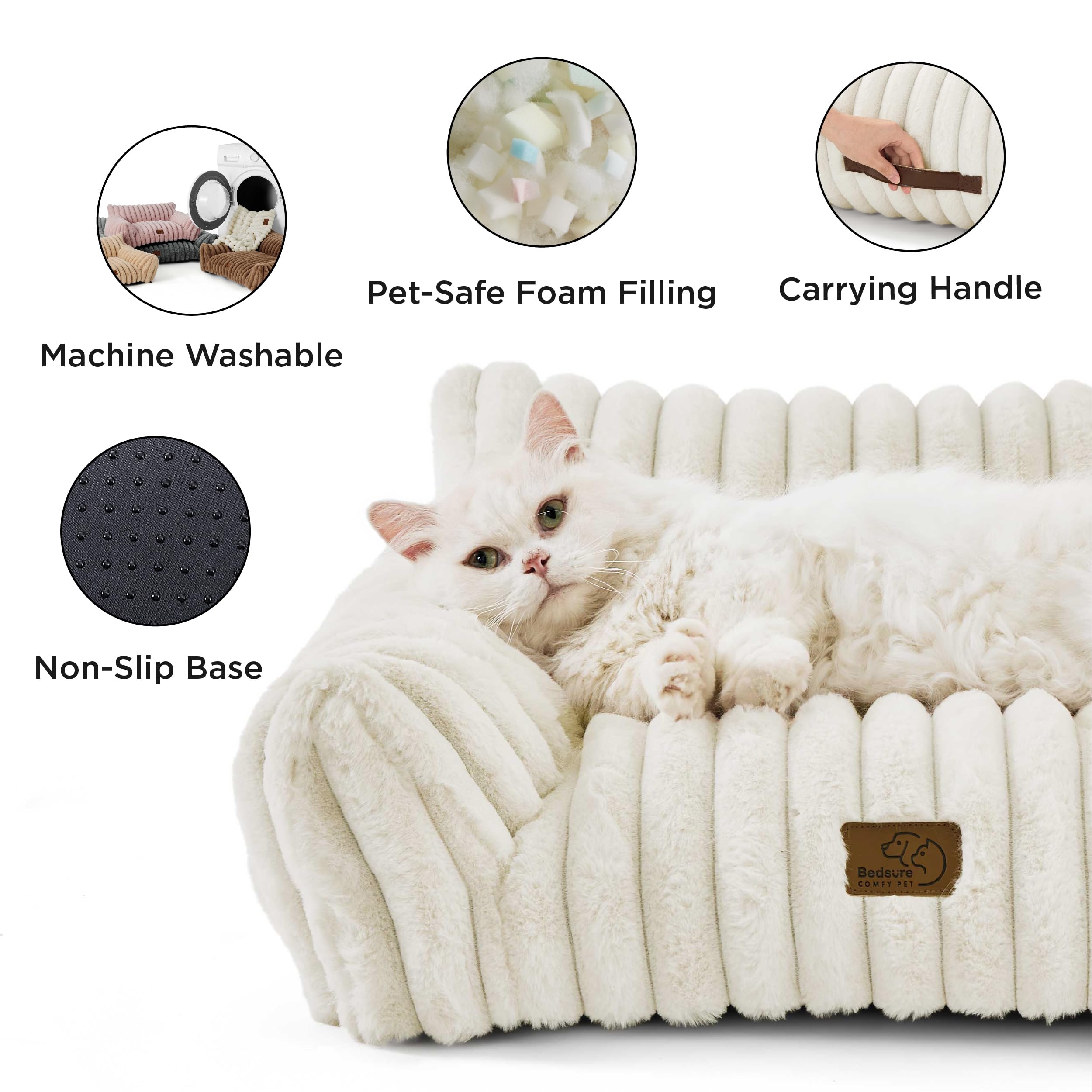 Foto 6 pulgar | Sofá Para Mascotas, Bonito Sofá Con Forma De Gato, Con Suave Forro Polar De Pana - Venta Internacional.