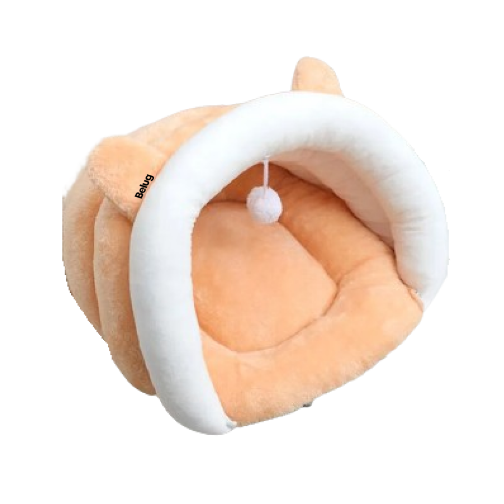 Foto 2 pulgar | Casa Gatos Con Cama Plegable Para Mascota Cuatro Estaciones Belug, Naranja Blanco