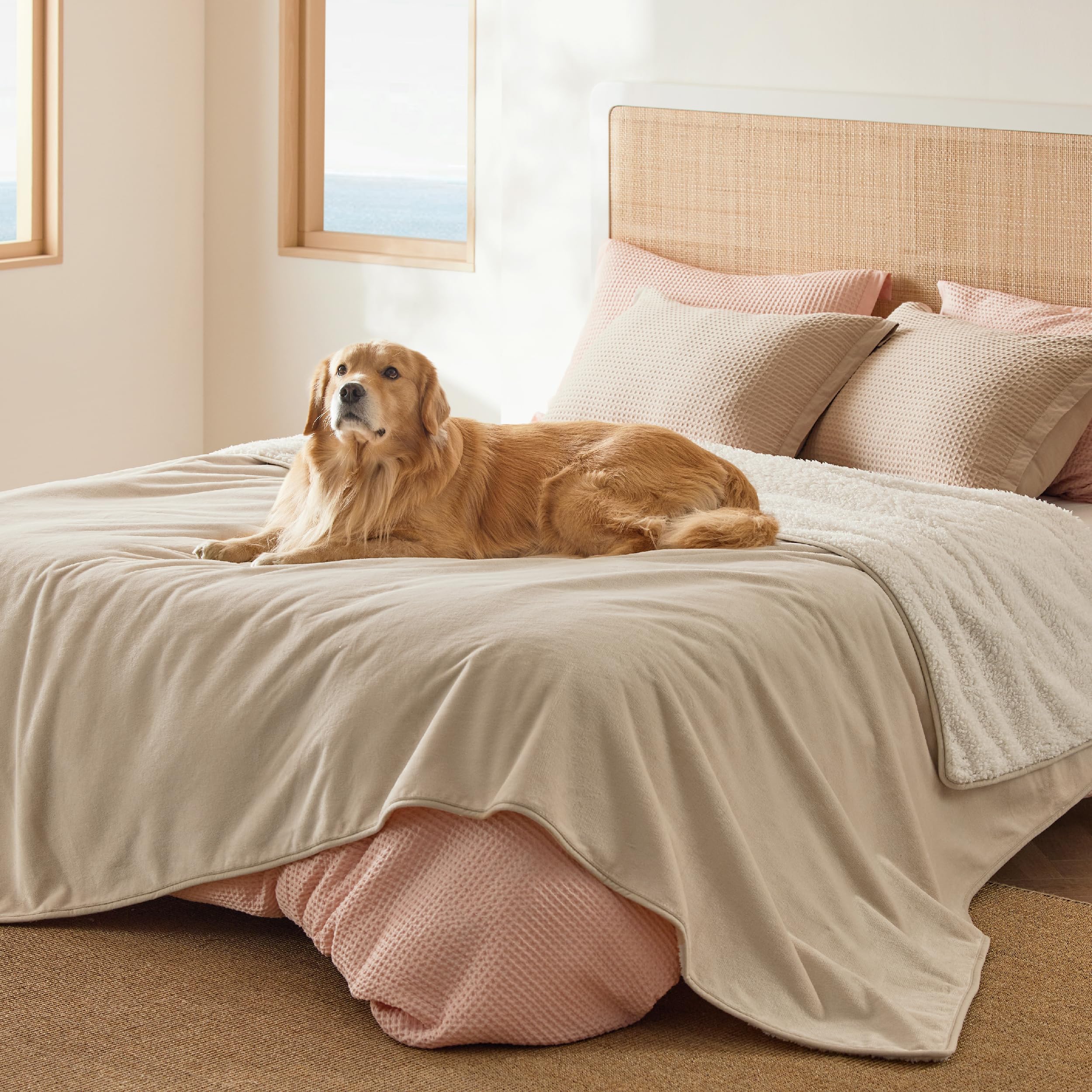 Foto 1 | Manta Impermeable Para Cama, Forro Polar Sherpa, Tamaño Queen - Venta Internacional.