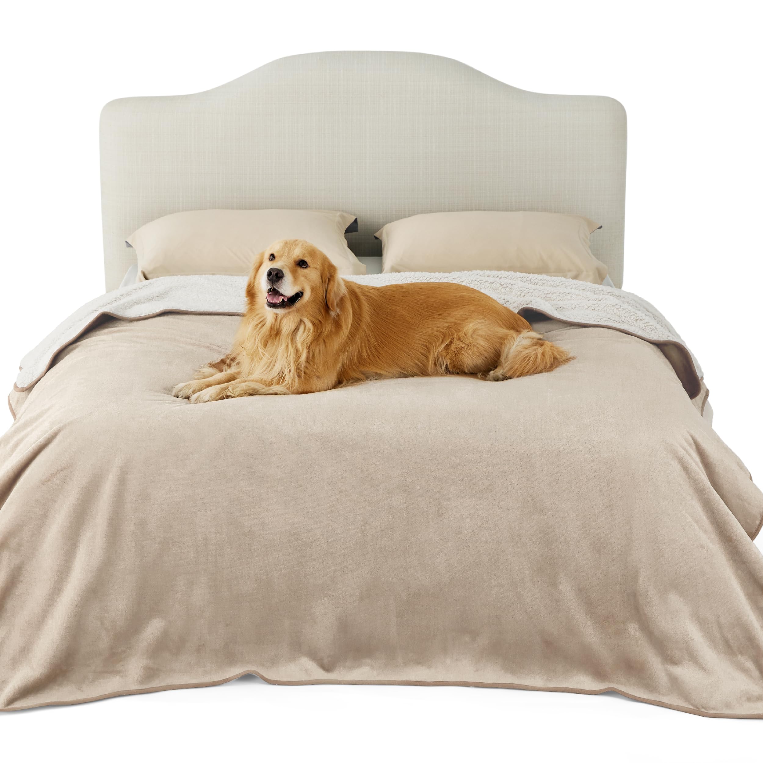 Foto 7 | Manta Impermeable Para Cama, Forro Polar Sherpa, Tamaño Queen - Venta Internacional.