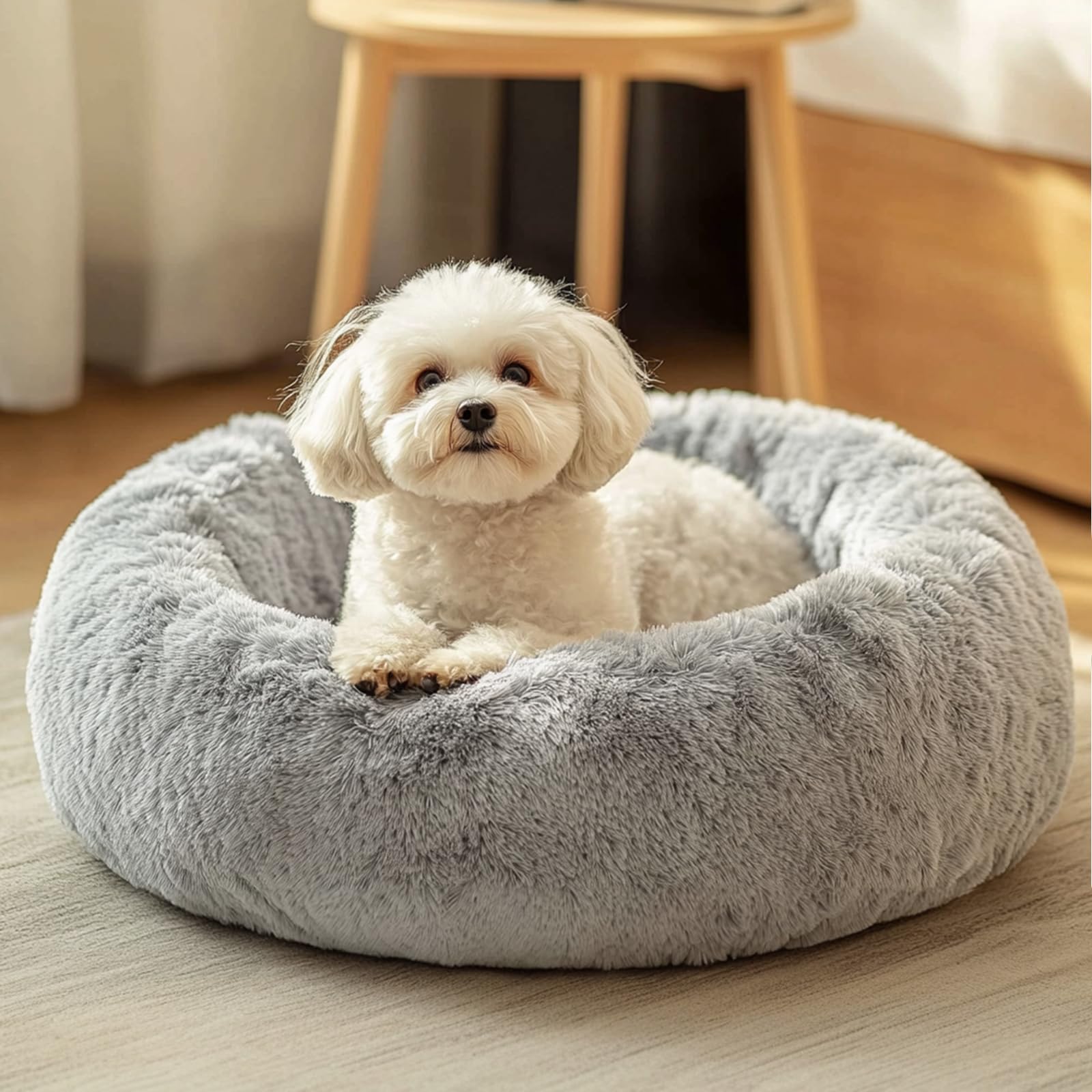 Foto 1 | Cama Para Perros Jollyvogue Calming Donut De Felpa Para Perros Pequeños - Venta Internacional.