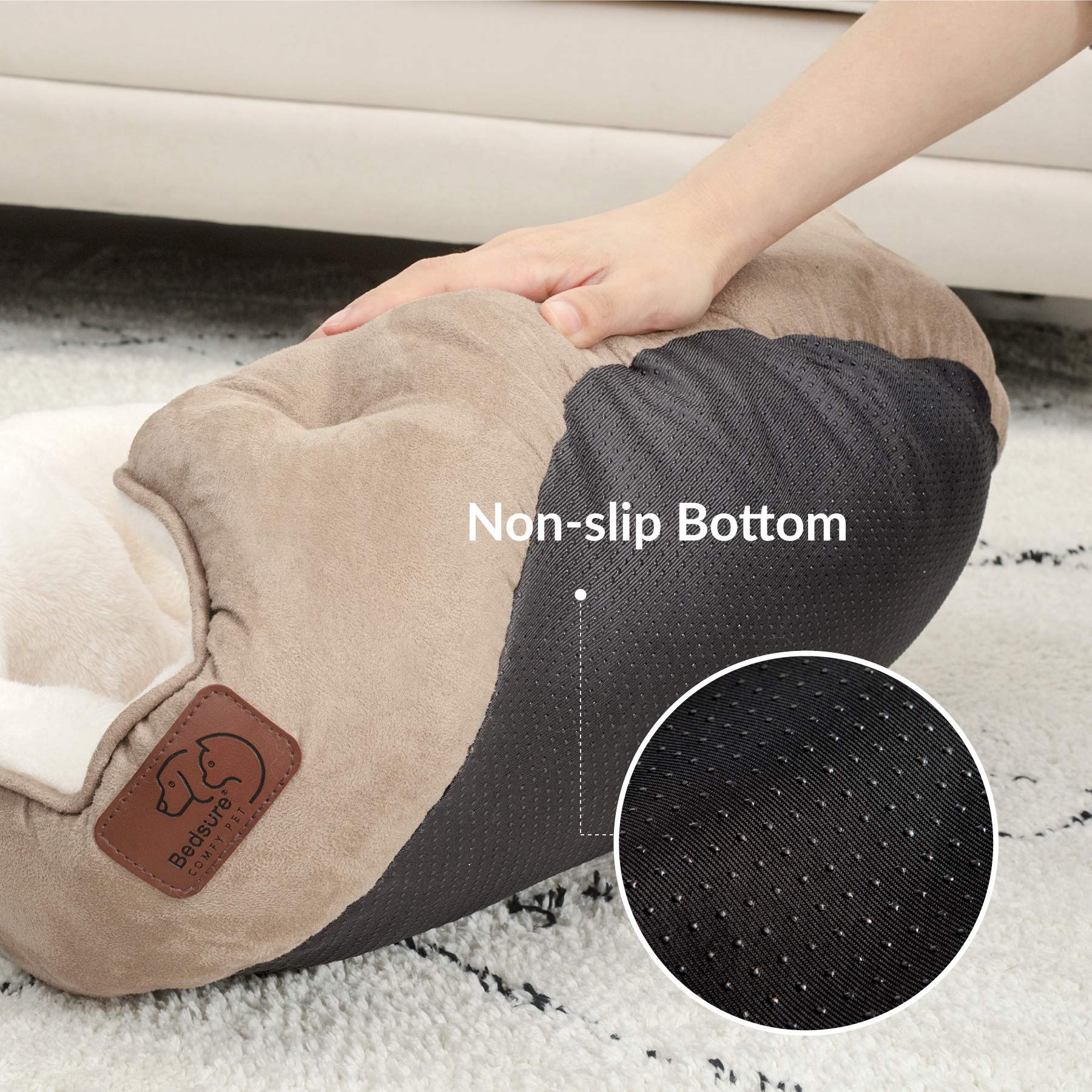 Foto 3 pulgar | Cama Para Mascotas Para Perros Y Gatos Pequeños, Redonda, 50 Cm, Color Camel - Venta Internacional.