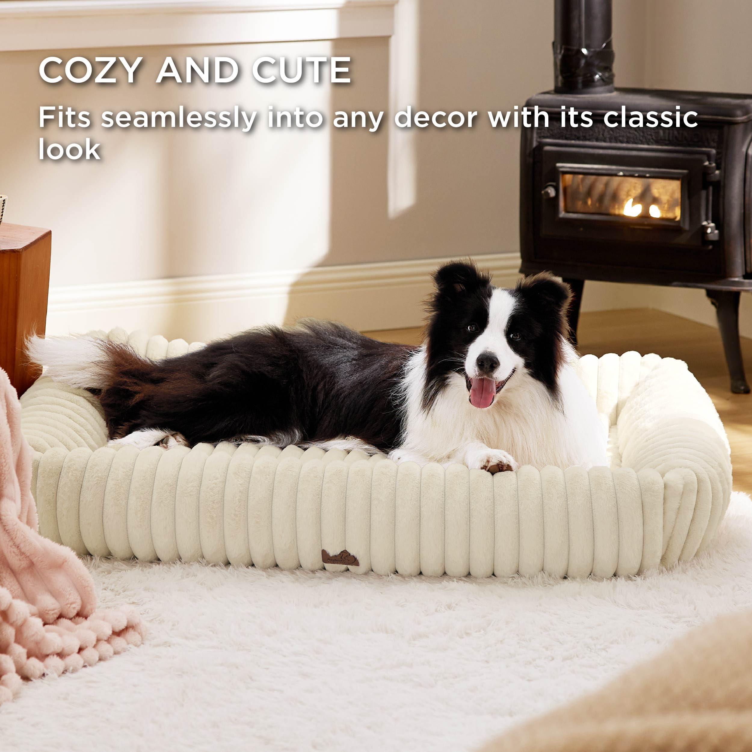 Foto 5 pulgar | Cama De Cama Para Perros, Bonita Y Lavable, De Pana Peluda, Para Perros De Talla Xl - Venta Internacional.