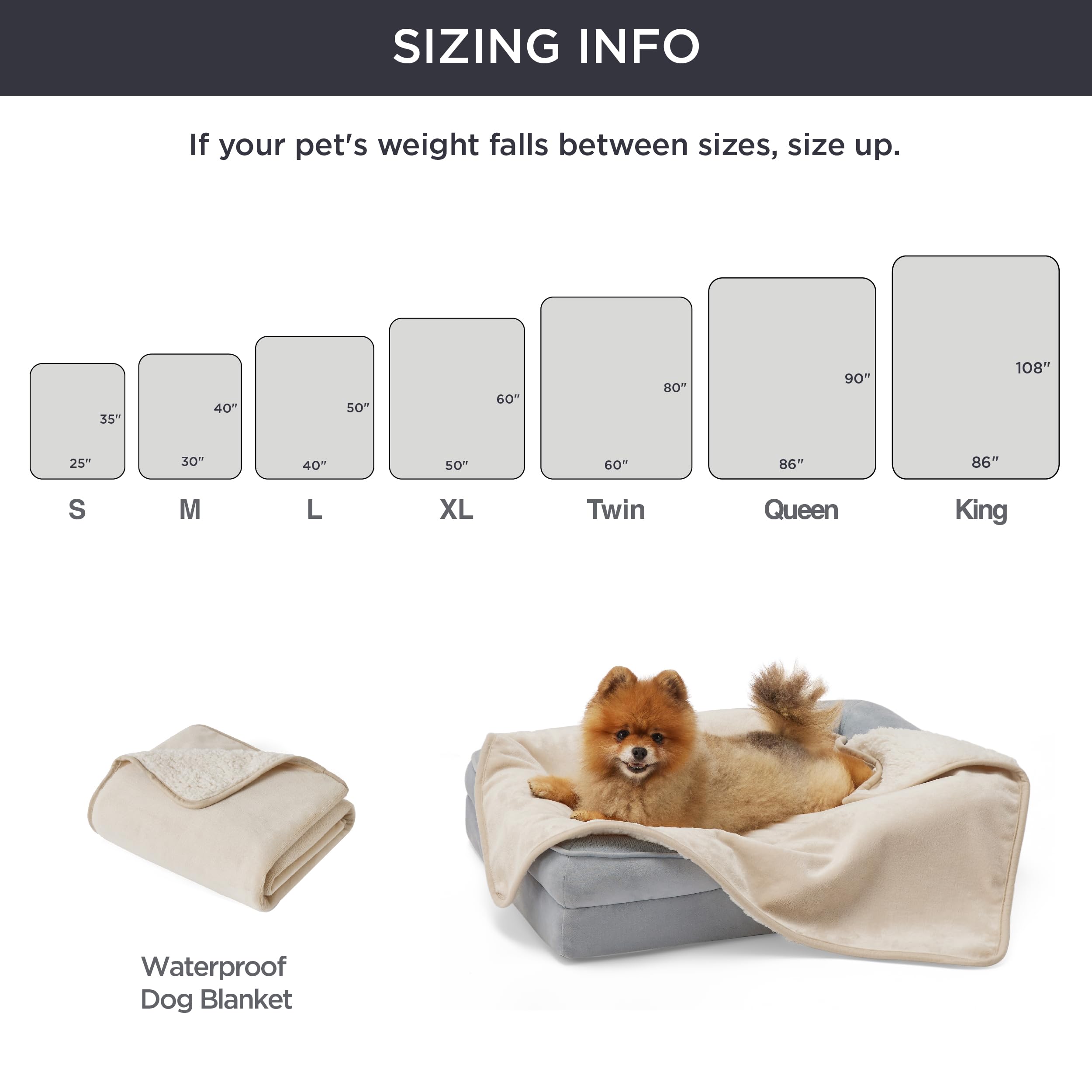 Foto 6 pulgar | Manta Impermeable Para Cama, Forro Polar Sherpa, Tamaño King - Venta Internacional.