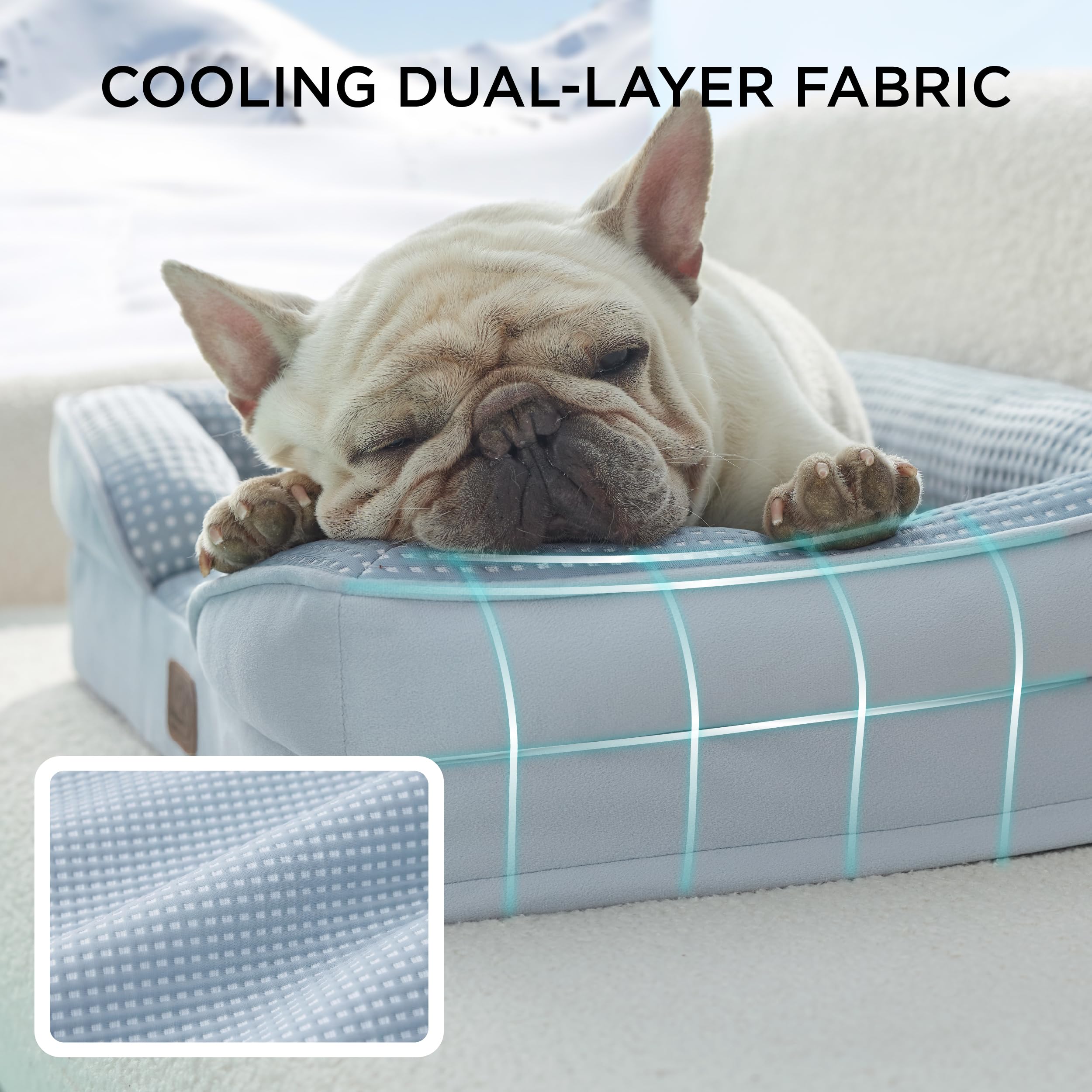 Foto 2 | Sofá Ortopédico Cooling Bed Bedsure Para Perros Medianos, Color Azul - Venta Internacional.