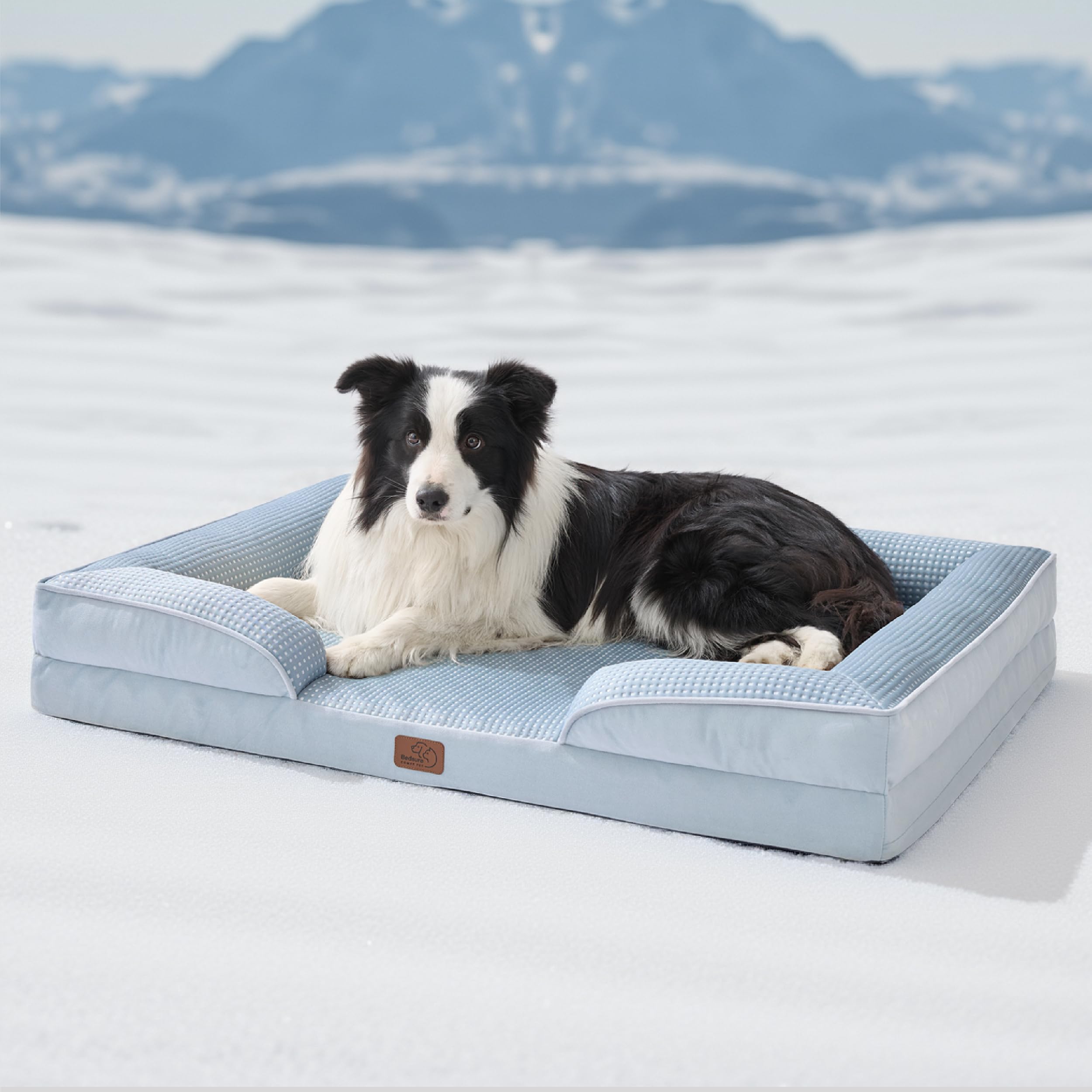 Foto 1 | Cama Ortopédica Refrescante Para Perros Grandes, Color Azul - Venta Internacional.