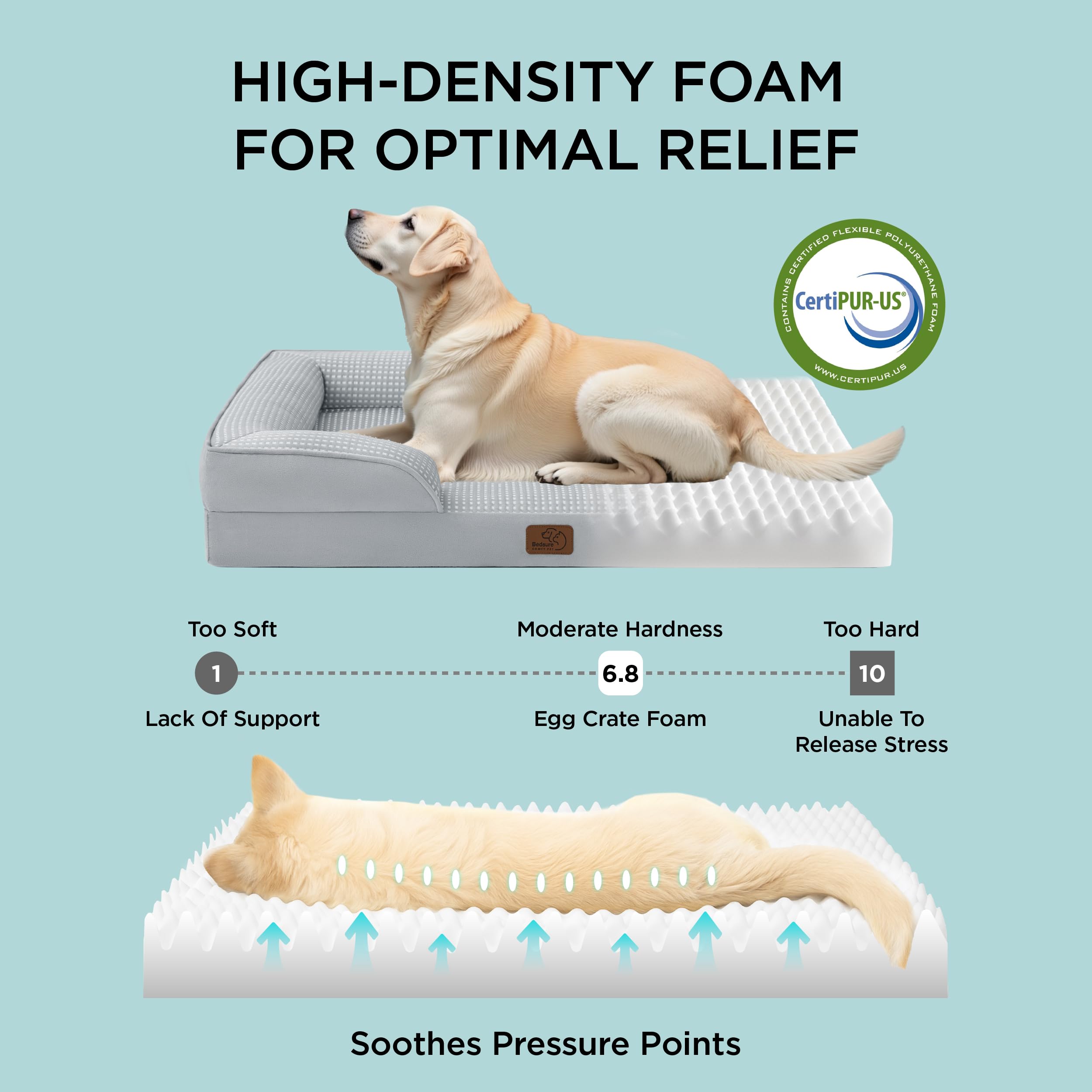 Foto 4 pulgar | Cama Ortopédica Refrescante Para Perros Grandes, Color Azul - Venta Internacional.
