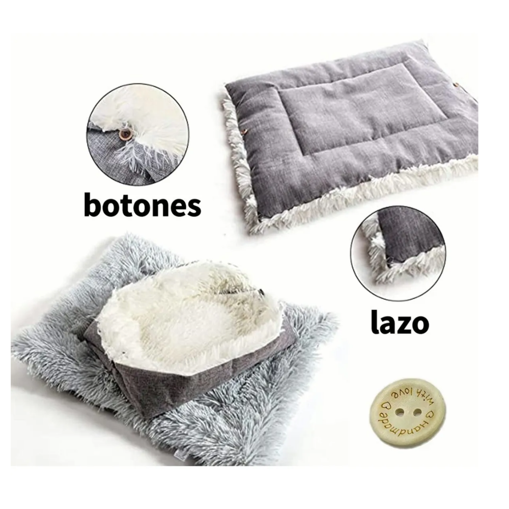 Foto 5 | Cama Para Mascotas Suave  Lab.g, Gris Claro Y Oscuro