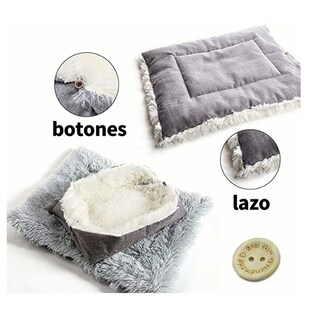 Foto 5 | Cama Para Mascotas Suave Lab.g, Gris Claro Y Oscuro