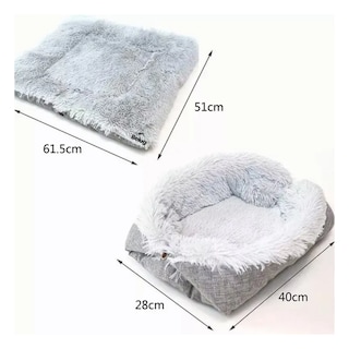 Foto 2 | Cama Para Mascotas Suave Belug, Gris Claro Y Oscuro