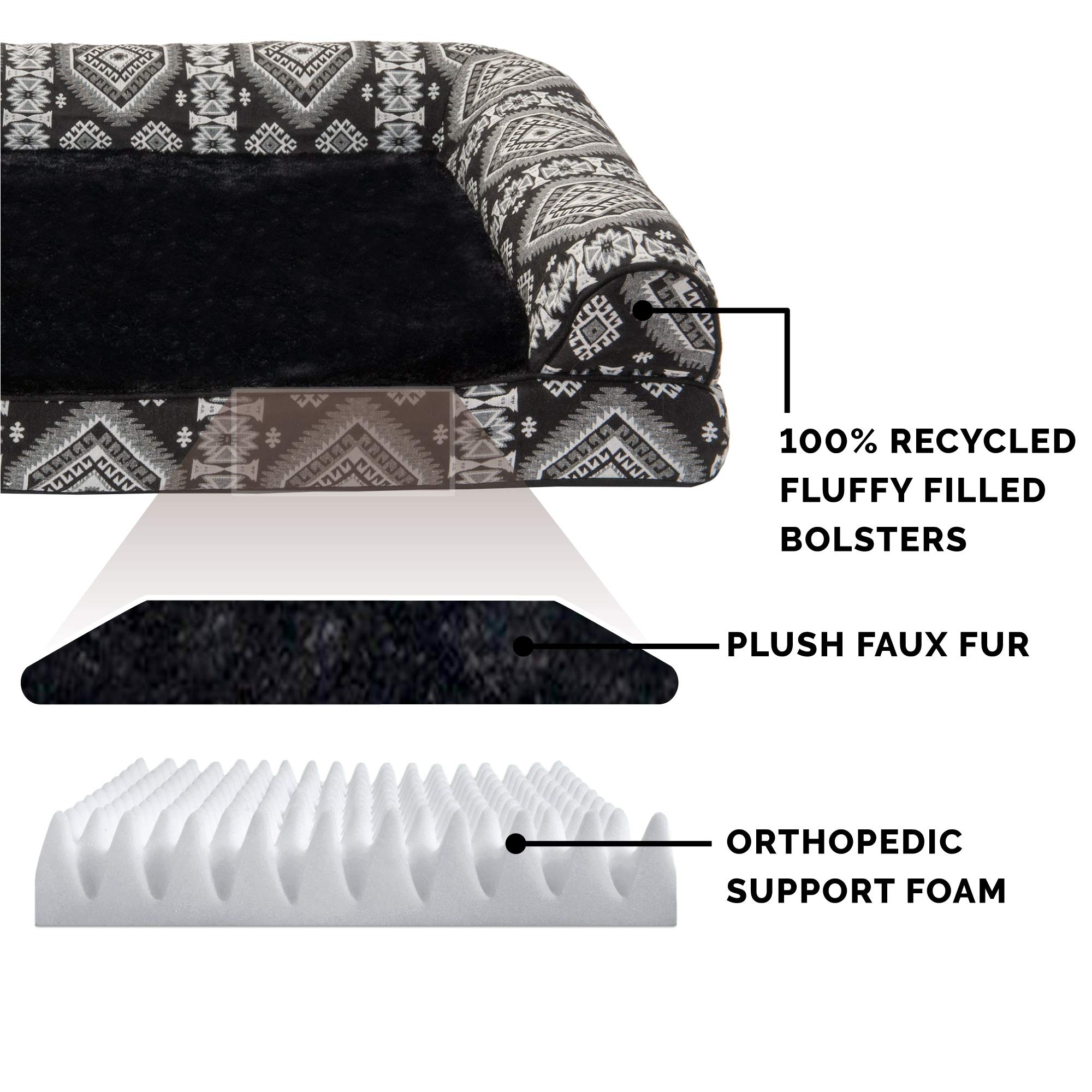 Foto 5 pulgar | Cama Ortopédica Para Perros Furhaven Con Cojines Extraíbles Y Lavable - Venta Internacional.