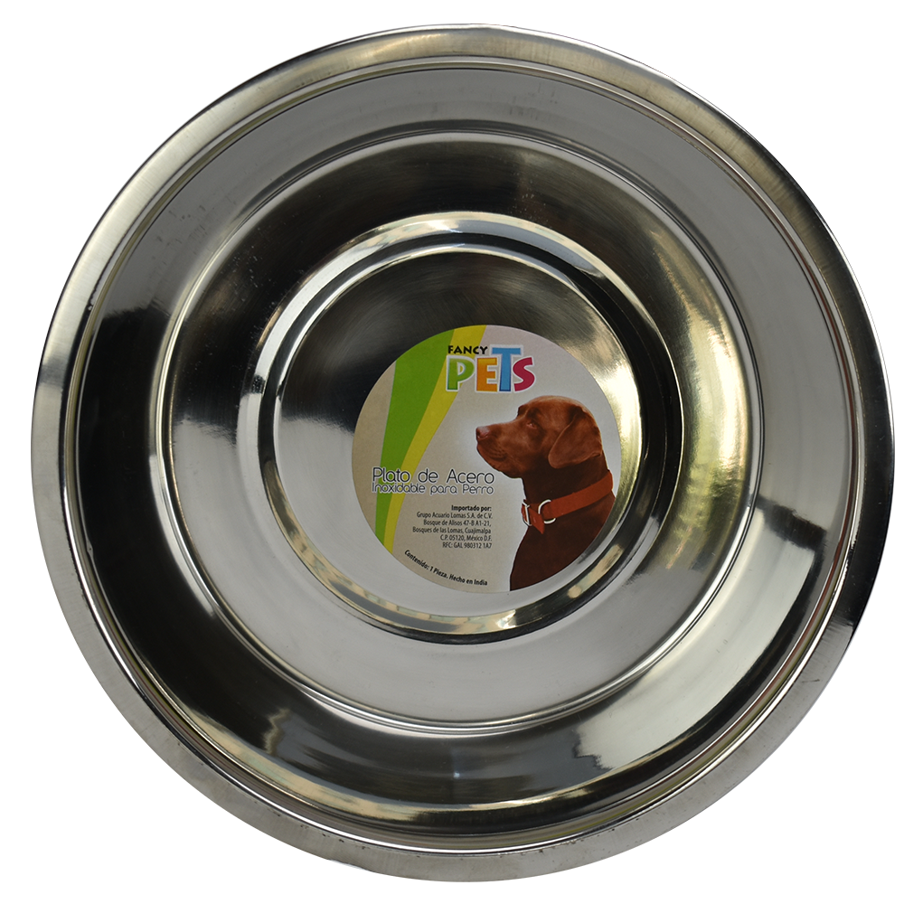 Foto 2 pulgar | Plato de Acero con Base Antiderrapante Fancy Pets Jumbo