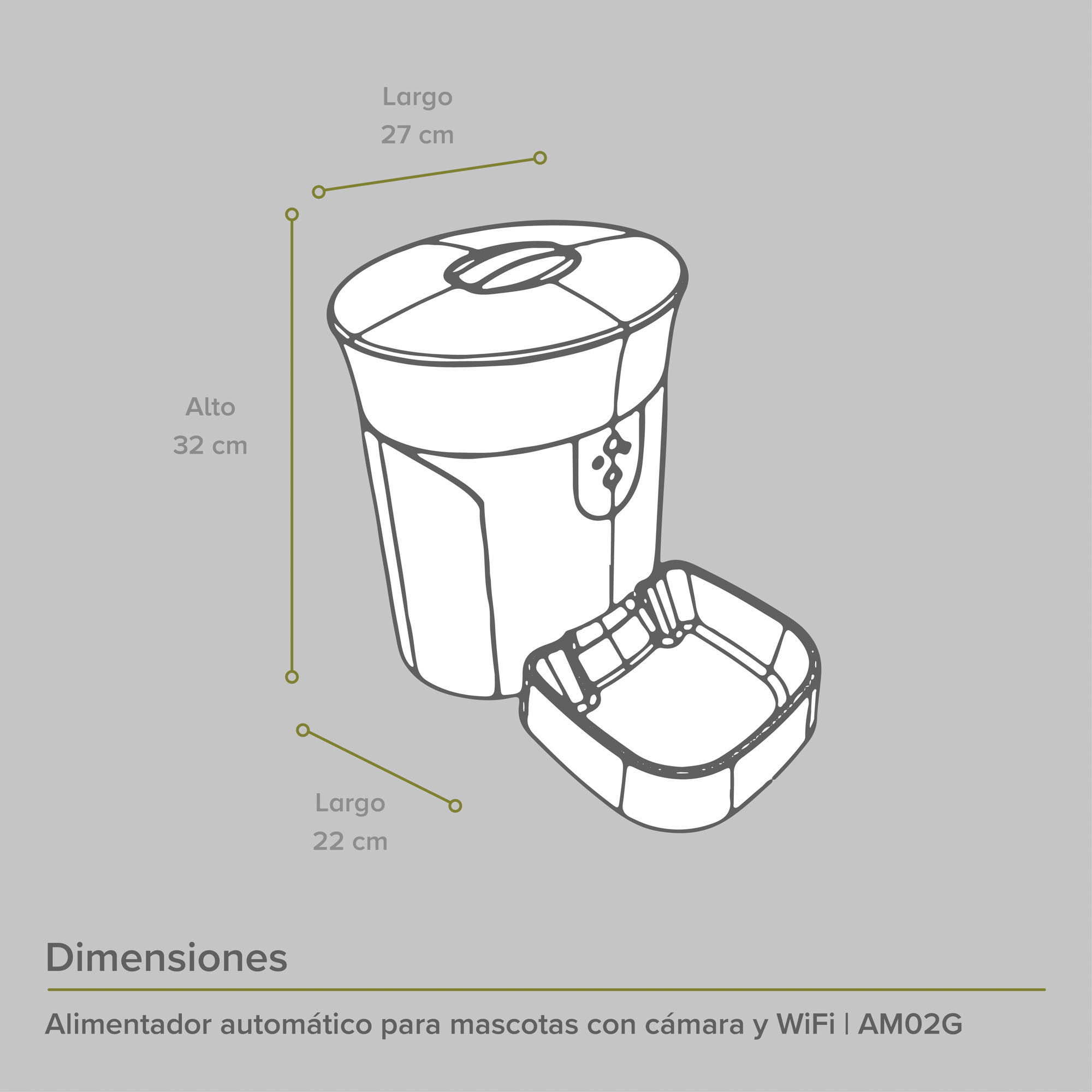 Foto 3 | Comedero Automático para Mascotas Avera color Blanco con Cámara 7L