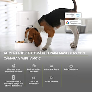 Foto 2 | Comedero Automático para Mascotas Avera AM01C color Blanco con Cámara