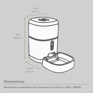 Foto 3 | Comedero Automático para Mascotas Avera AM01C color Blanco con Cámara