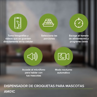 Foto 4 | Comedero Automático para Mascotas Avera AM01C color Blanco con Cámara