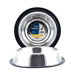 Foto 1 | Plato para Mascota Sunny 96 oz Antiderrapante Acero Inoxidable color Plata
