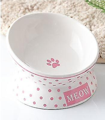 Cuenco Para Mascotas Huoguo Lovely Ceramic Con Soporte Elevado De 45 Grados - Venta Internacional.