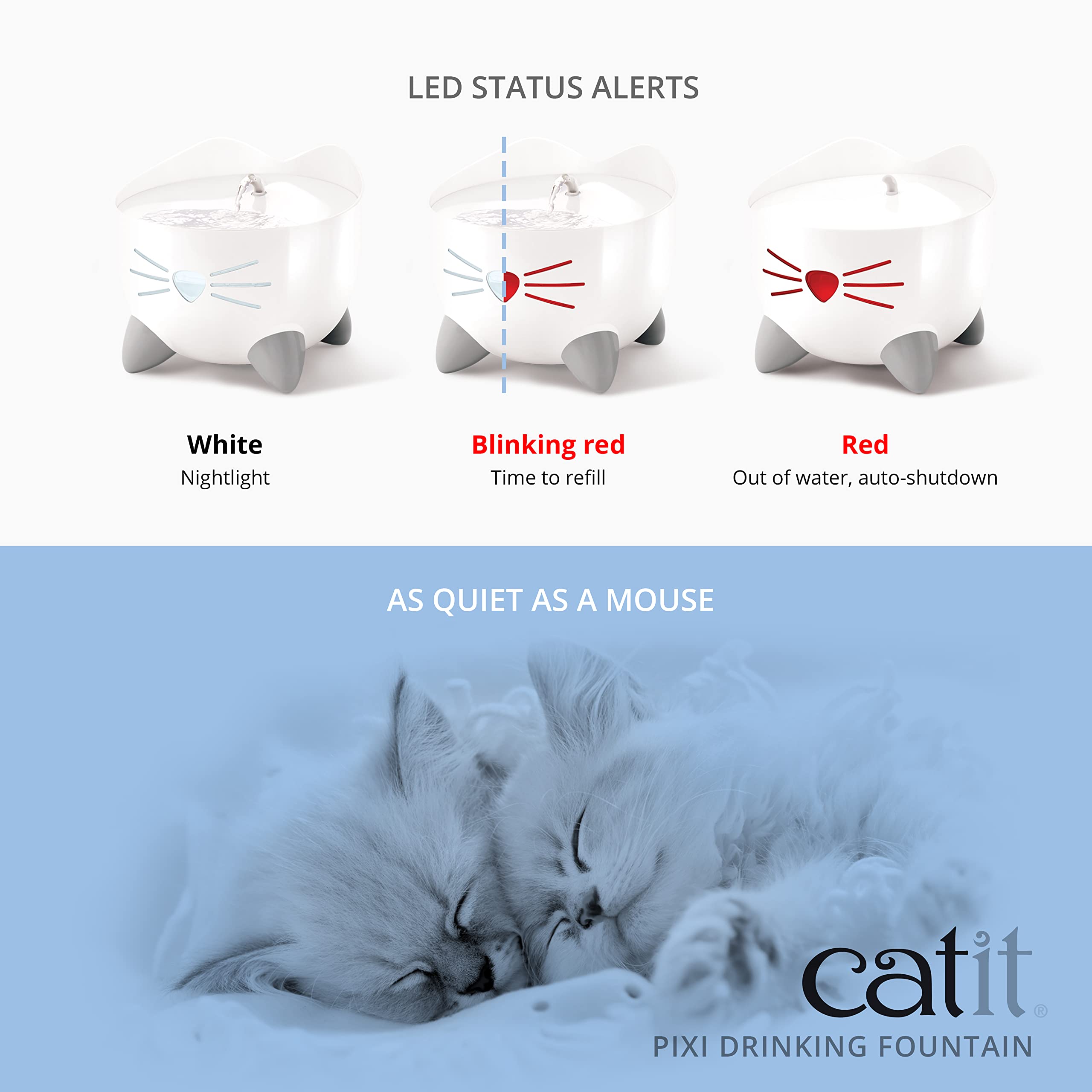 Foto 5 | Fuente De Agua Para Gatos, Fuente Para Beber Catit Pixi, Color Blanco - Venta Internacional.