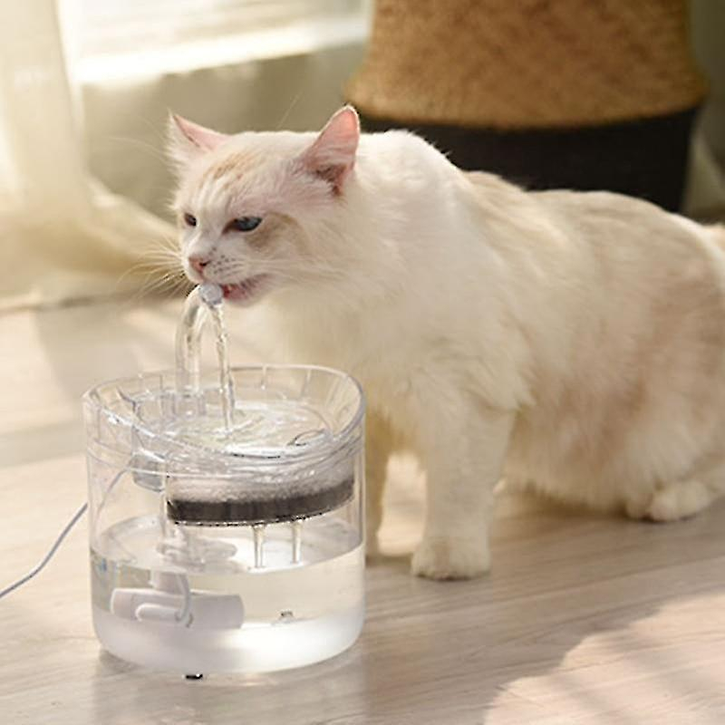 Foto 4 pulgar | Fuente De Agua Automática Para Gatos Con Grifo De 1.8 L Transparente - Venta Internacional.