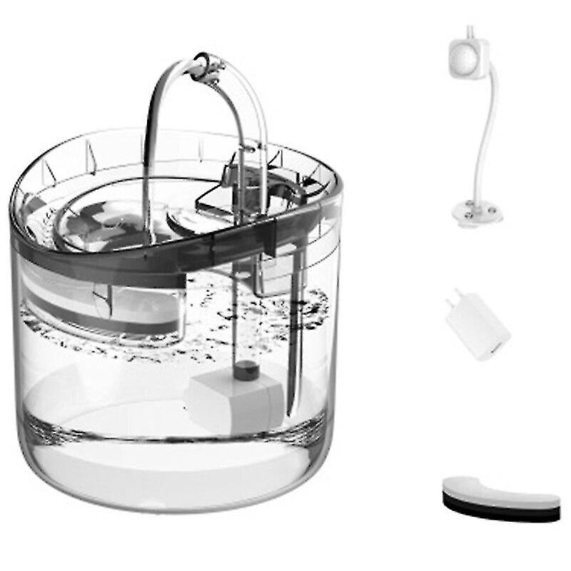 Foto 6 pulgar | Fuente De Agua Automática Para Gatos Con Grifo De 1.8 L Transparente - Venta Internacional.