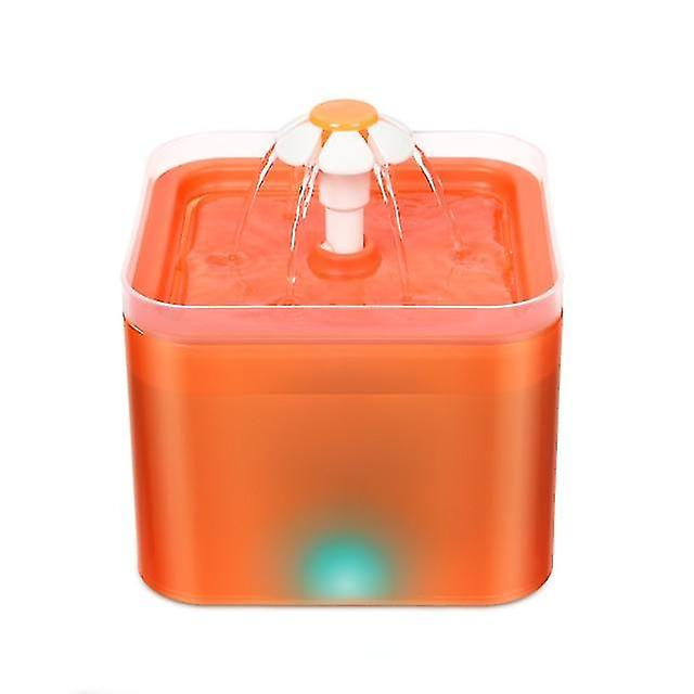 Foto 2 pulgar | Comedero Automático Para Beber Agua Con Forma De Fuente Para Gatos, Color Naranja - Venta Internacional.