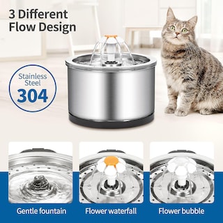 Foto 4 | Fuente De Agua Automática Para Gatos Huoguo 2.5l Con Filtro - Venta Internacional.