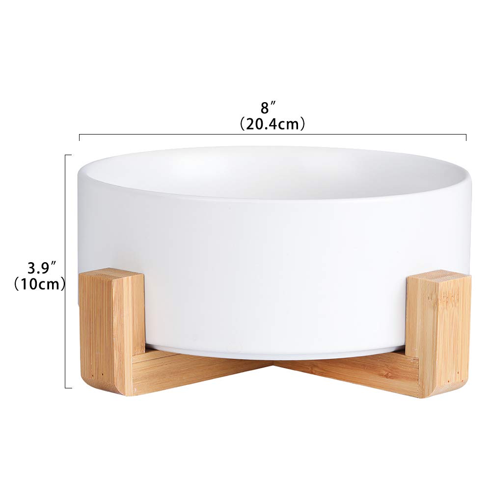 Foto 3 pulgar | Cuenco Para Perros Ahx De Cerámica Con Soporte De Madera Antideslizante De 2,4 L De Capacidad - Venta Internacional.