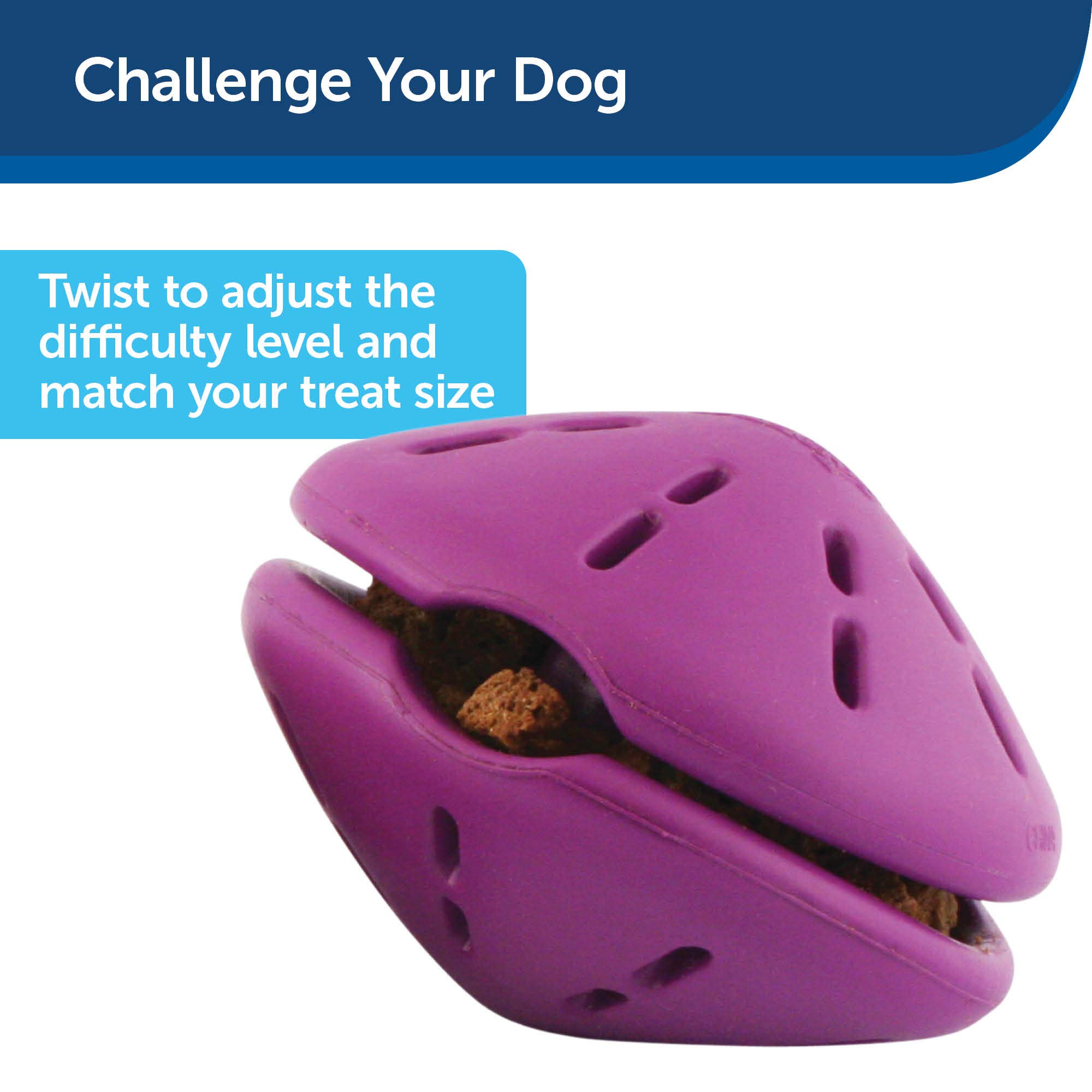 Foto 4 pulgar | Dispensador De Juguetes Para Perros Petsafe Busy Buddy Twist 'n Treat, Color Morado - Venta Internacional.