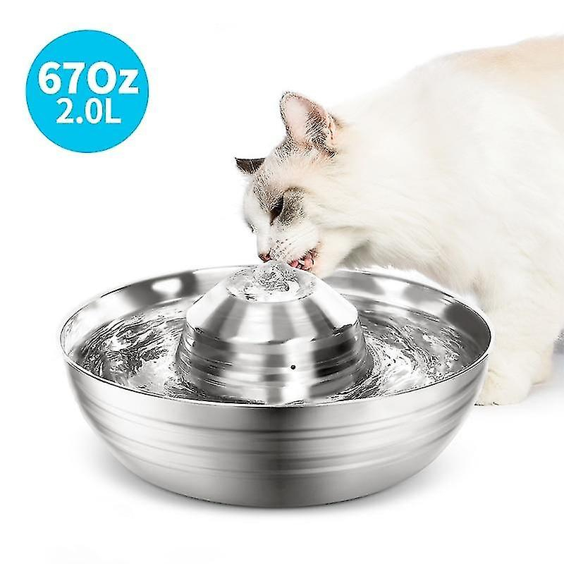 Foto 3 pulgar | Fuente De Agua Automática Para Gatos Huoguo De Acero Inoxidable - Venta Internacional.