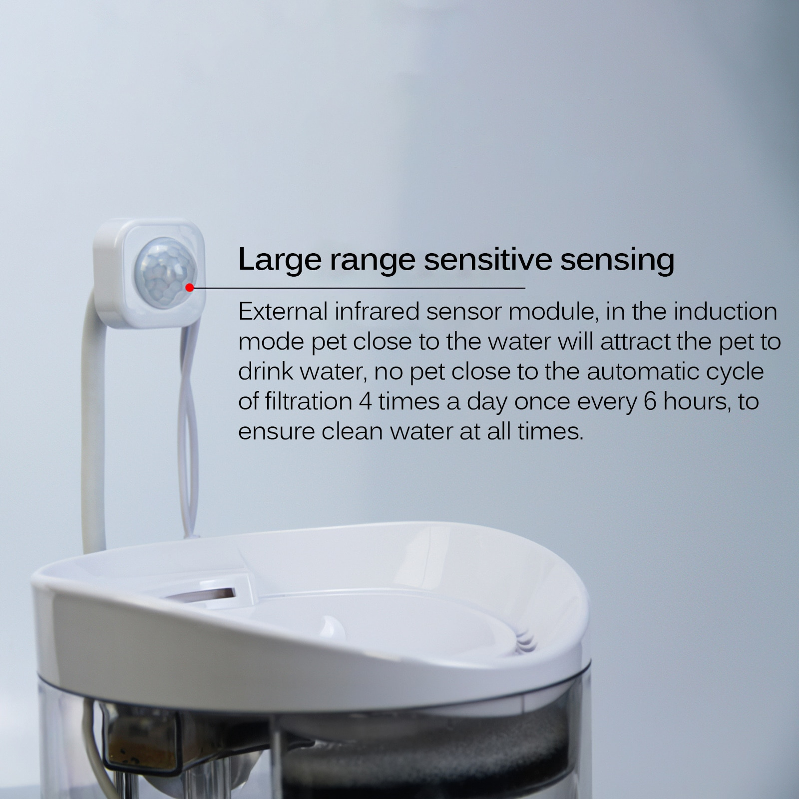 Foto 5 pulgar | Dispensador De Filtro Para Fuente De Agua Para Gatos Y Perros Con Sensor De Movimiento - Venta Internacional.