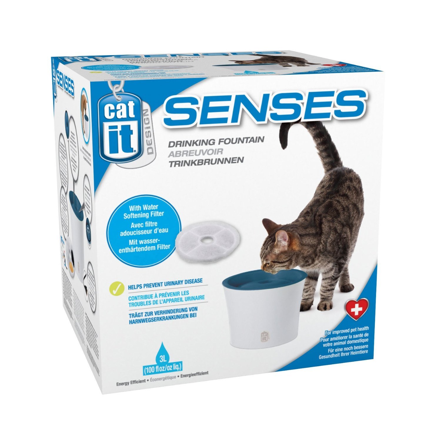 Foto 4 pulgar | Fuente De Agua Catit Design Senses De 3 Litros Con Cartucho Suavizante - Venta Internacional.