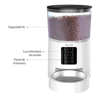 Foto 3 | Racionador Automático para Mascotas Control Móvil 4 l Programable con Plato de Acero Inoxidable