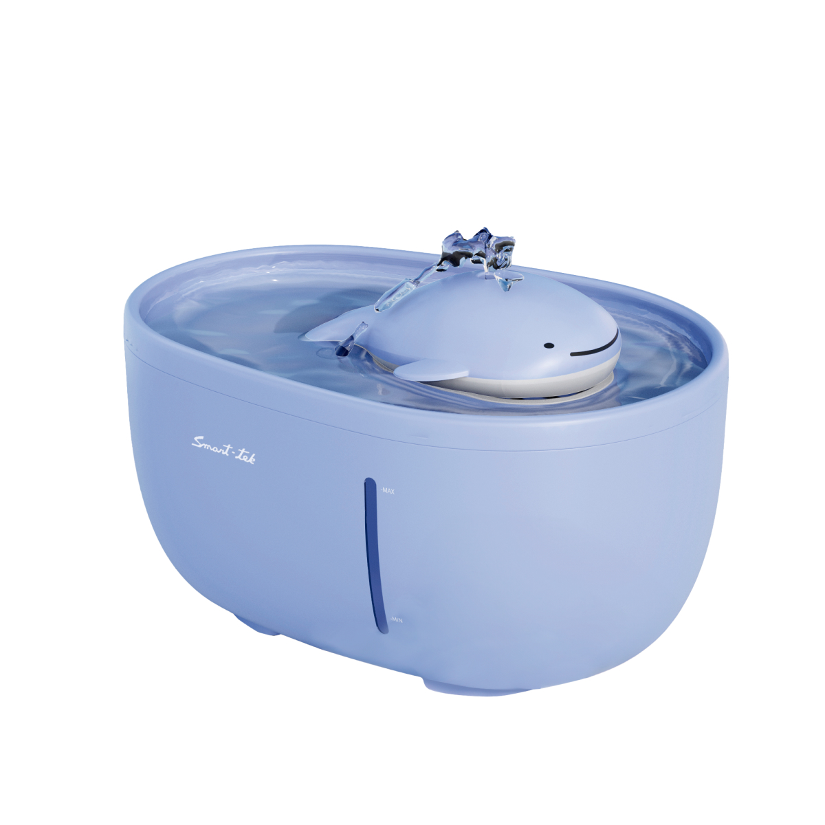 Bebedero Smart-Tech 2.5 l Luz Azul Antibacteriana Depósito Transparente para Perros y Gatos