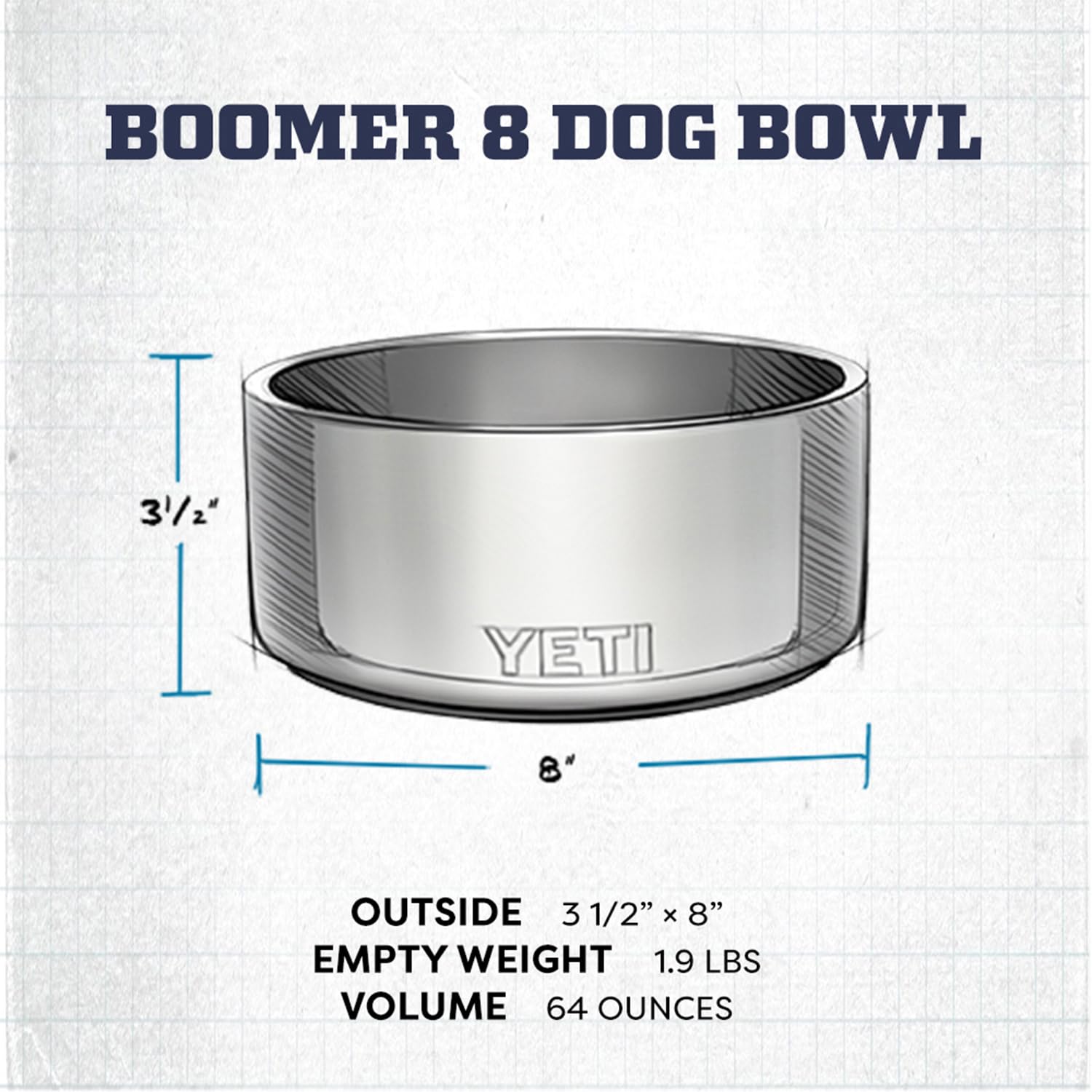 Foto 4 | Tazón para Perros Yeti Boomer 8 de Acero Inoxidable 1,9 l Verde - Venta Internacional