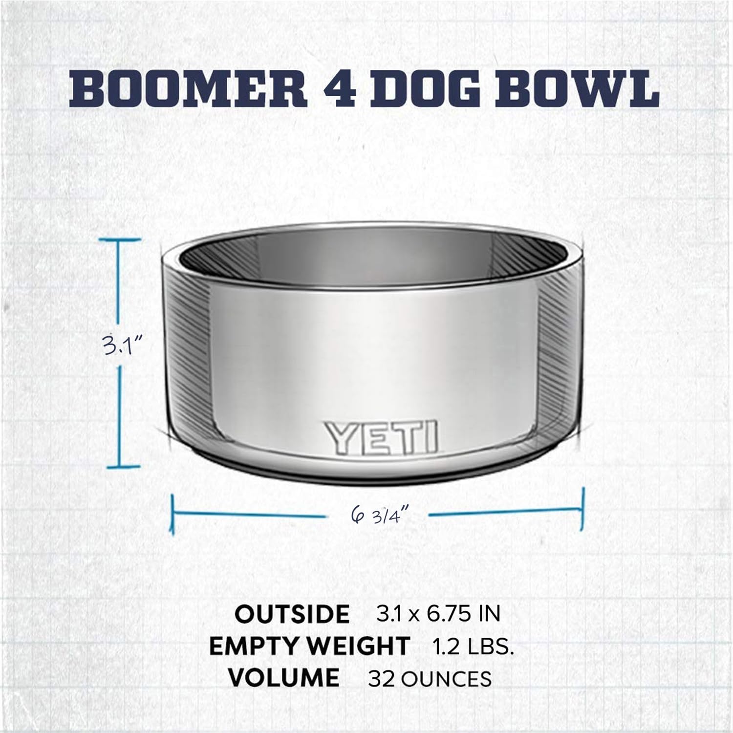 Foto 4 | Boomer para Perros Yeti 4 Acero Inoxidable 32 Oz Firefly Yellow - Venta Internacional