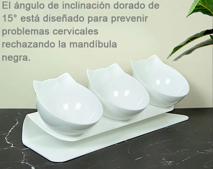 Foto 5 pulgar | Comederos Inclinados Xtellar Blancos