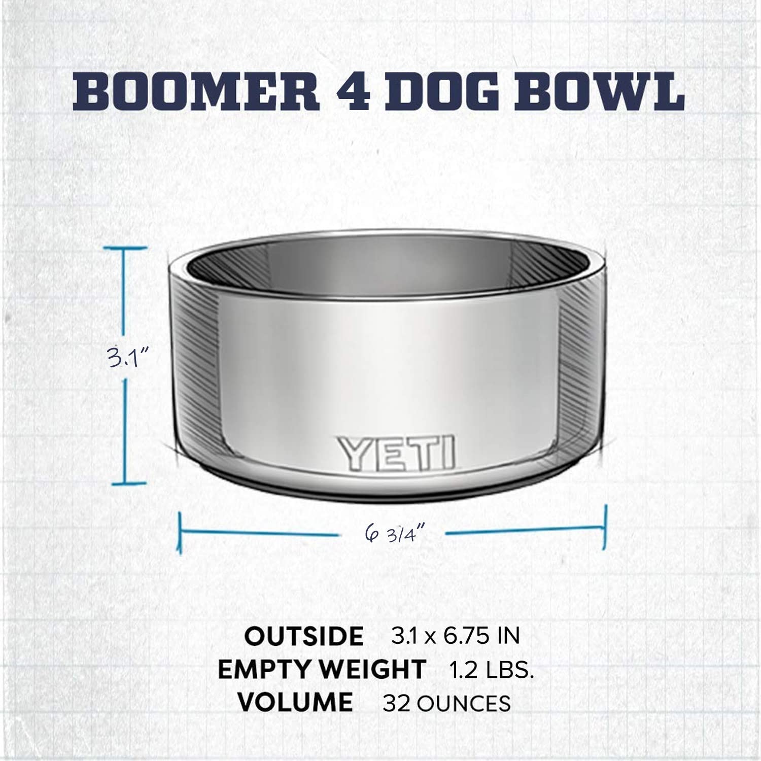 Foto 6 pulgar | Plato para Mascota Yeti de Acero Inoxidable-Venta Internacional